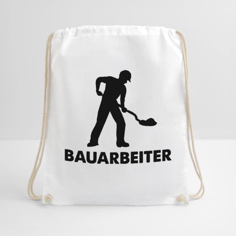 Construction worker construction site 1 Drawstring Bag