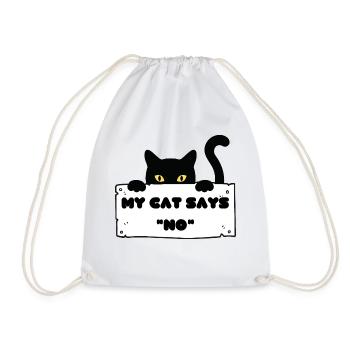 Mon chat dit non - Sac de sport léger - blanc - Devant