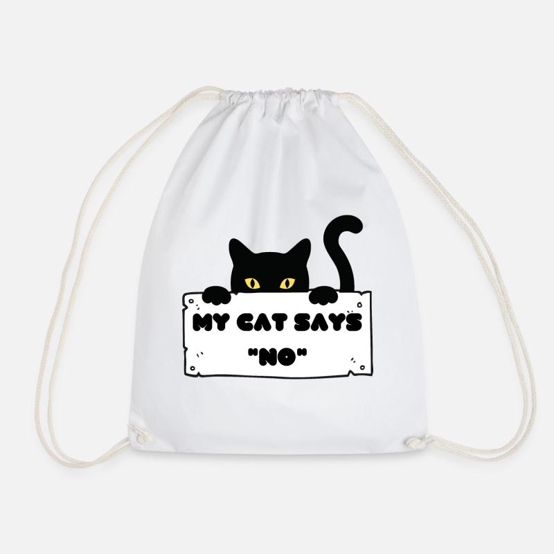 My Cat says no - Turnbeutel - Weiß