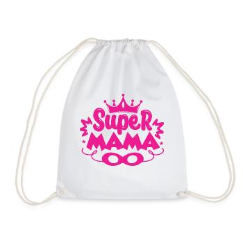 Super Mama - Turnbeutel - Weiß - Vorne