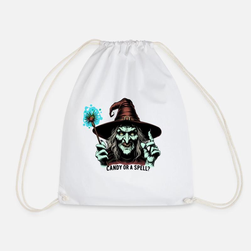 Candy or a spell ?? - Drawstring Bag - white