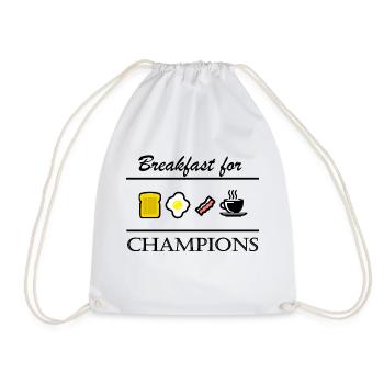 Frühstück für Champions - Turnbeutel - Weiß - Vorne