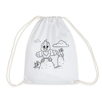 Design pour les créatifs : Coloriage Vulture - Sac de sport léger - blanc - Devant