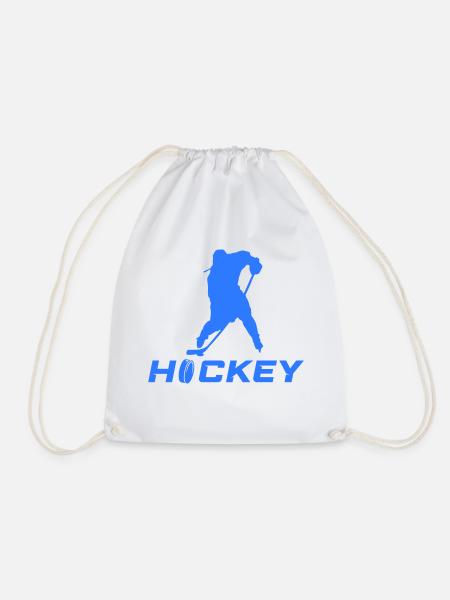 eishockey spieler - Turnbeutel - Weiß
