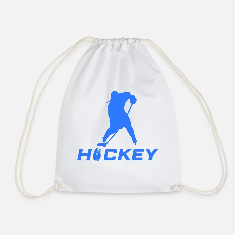 eishockey spieler - Turnbeutel - Weiß