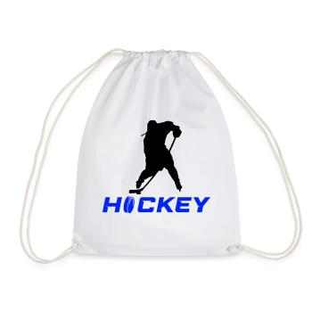eishockey spieler - Turnbeutel - Weiß - Vorne