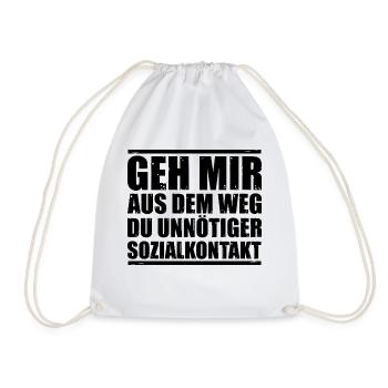 Funny Saying Picture Funny Humor Gift Idea - Drawstring Bag - white - Front