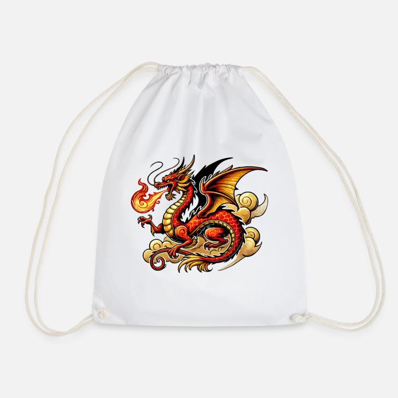 china drache - Turnbeutel - Weiß