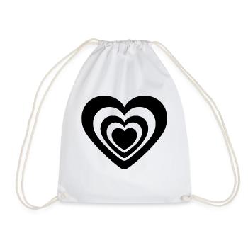 cœur - Sac de sport léger - blanc - Devant