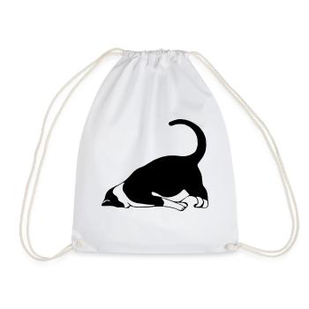 Schlafende Katze - Turnbeutel - Weiß - Vorne
