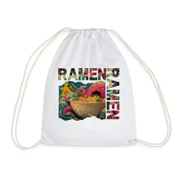 RAMEN KRAKEN - Drawstring Bag - white - Front