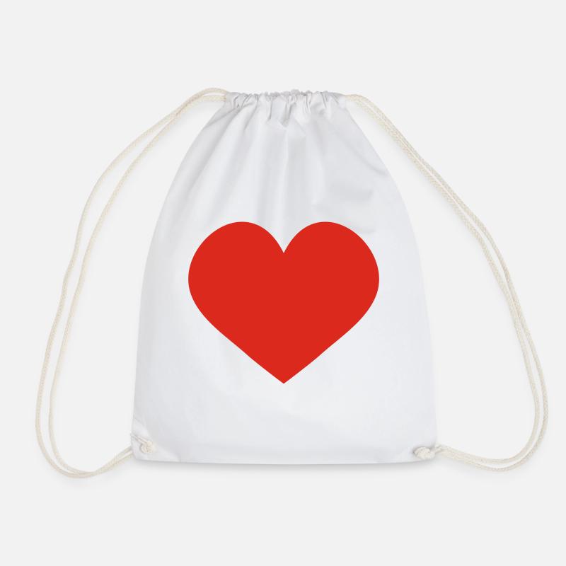 Love - Drawstring Bag - white