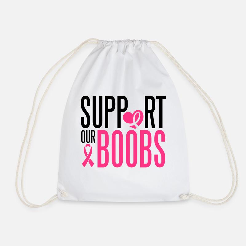 Support our boobs - Turnbeutel - Weiß