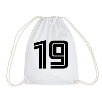 19 - Drawstring Bag - white - Front