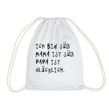 Ich bin süß (Spruch) - Turnbeutel - Weiß - Vorne