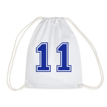 nombre - 11 - Sac de sport léger - blanc - Devant