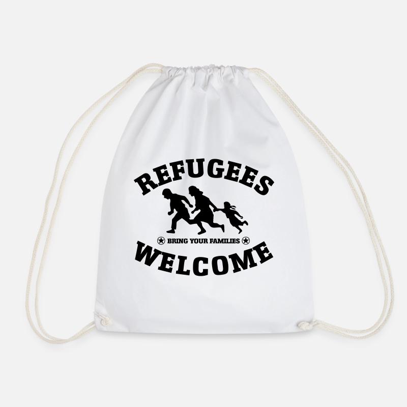 refugees welcome original - Turnbeutel - Weiß