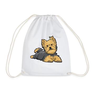 Yorkshire Terrier - Drawstring Bag - white - Front