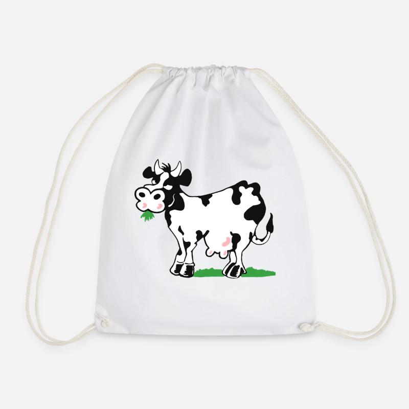 Kuh - Drawstring Bag - white