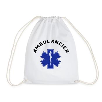 ambulancier logo - Sac de sport léger - blanc - Devant