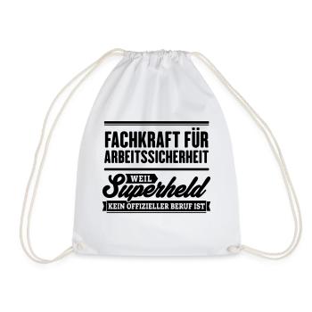 Superheld Fachkraft Arbeitssicherheit - Turnbeutel - Weiß - Vorne