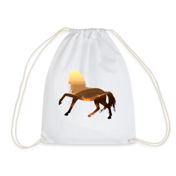 Pferd - Turnbeutel - Weiß - Vorne