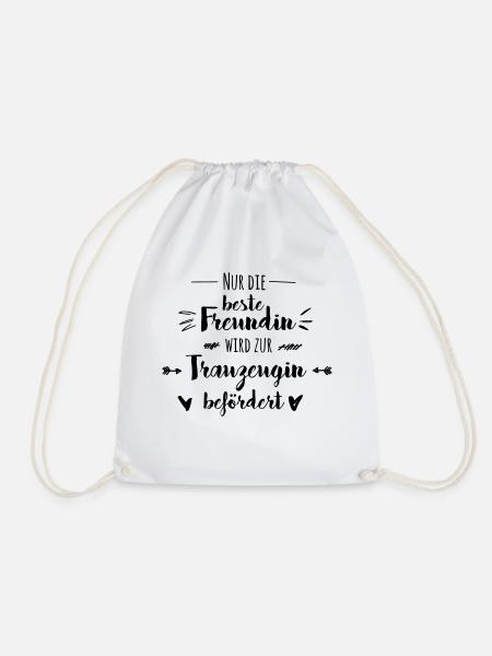 Trauzeugin Beste Freundin Hochzeit Geschenk - Turnbeutel - Weiß