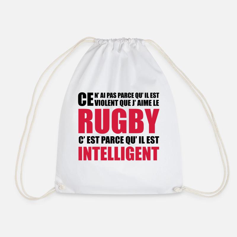 rugby - Drawstring Bag - white