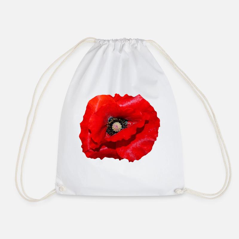 Mohn - Turnbeutel - Weiß