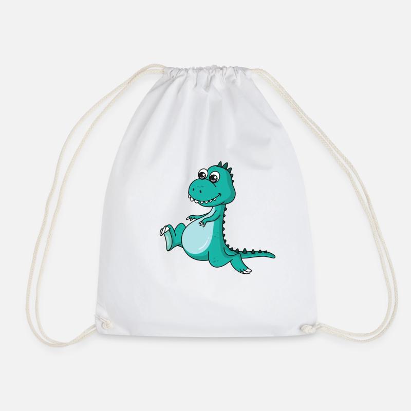 Dinosaurier Rex süß-Geschenk Kinder Dino - Turnbeutel - Weiß