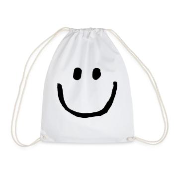 Forever smile. - Drawstring Bag - white - Front