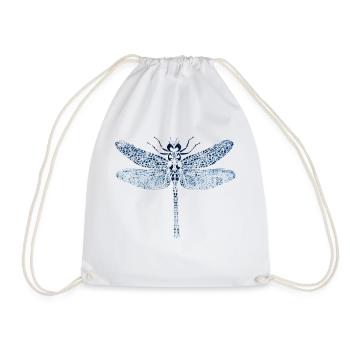 Papillon libellule - Sac de sport léger - blanc - Devant