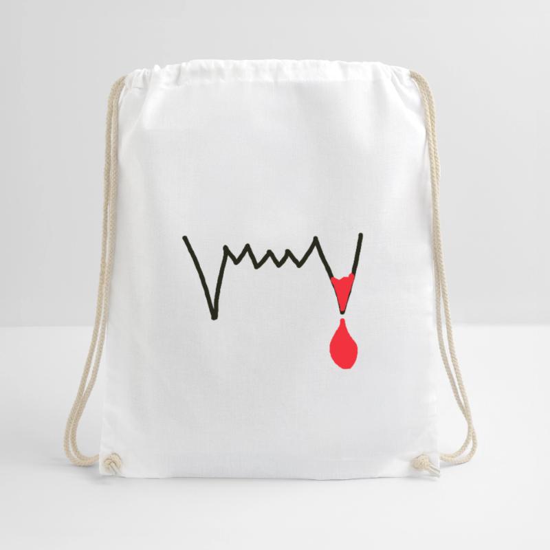 Vampire teeth Vampire bite Vampire Drawstring Bag