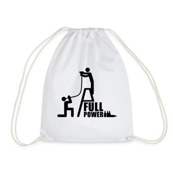 full_power__f1 - Drawstring Bag - white - Front