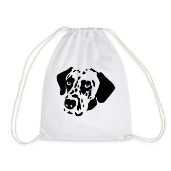 Dalmatian dog - Drawstring Bag - white - Front