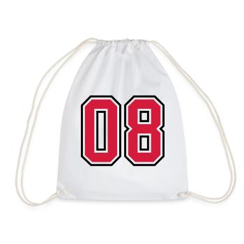 08 sports jersey football number - Sac de sport léger - blanc - Devant