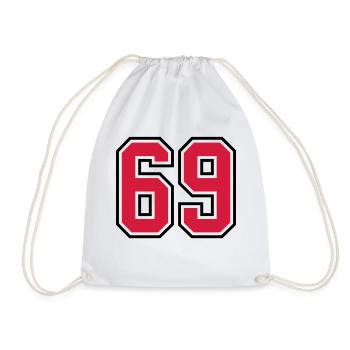 69 sports jersey football number - Turnbeutel - Weiß - Vorne