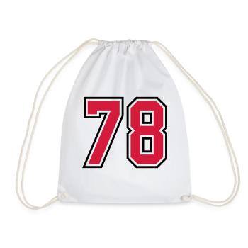 78 sports jersey football number - Turnbeutel - Weiß - Vorne