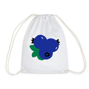 blueberries_fruits - Drawstring Bag - white - Front