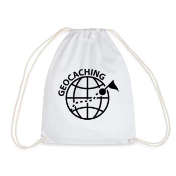 geocaching_f1 - Drawstring Bag - white - Front