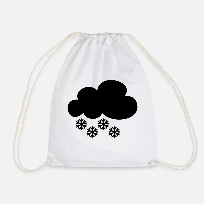 Snow cloud - Drawstring Bag - white