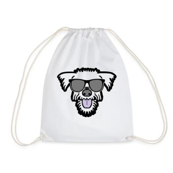 chien frais dans les vacances d'été - Sac de sport léger - blanc - Devant