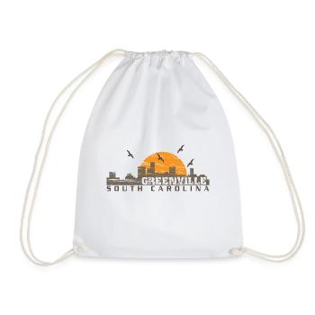 Greenville South Carolina - Drawstring Bag - white - Front