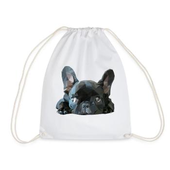 Idée de cadeau de bouledogue français Low Poly - Sac de sport léger - blanc - Devant