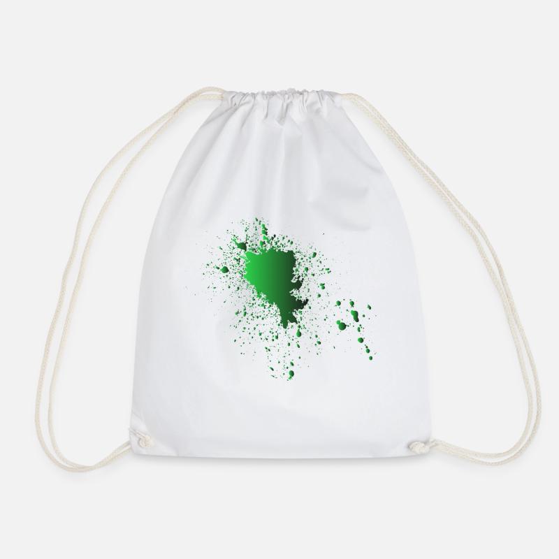 Color patch Ooops - Drawstring Bag - white