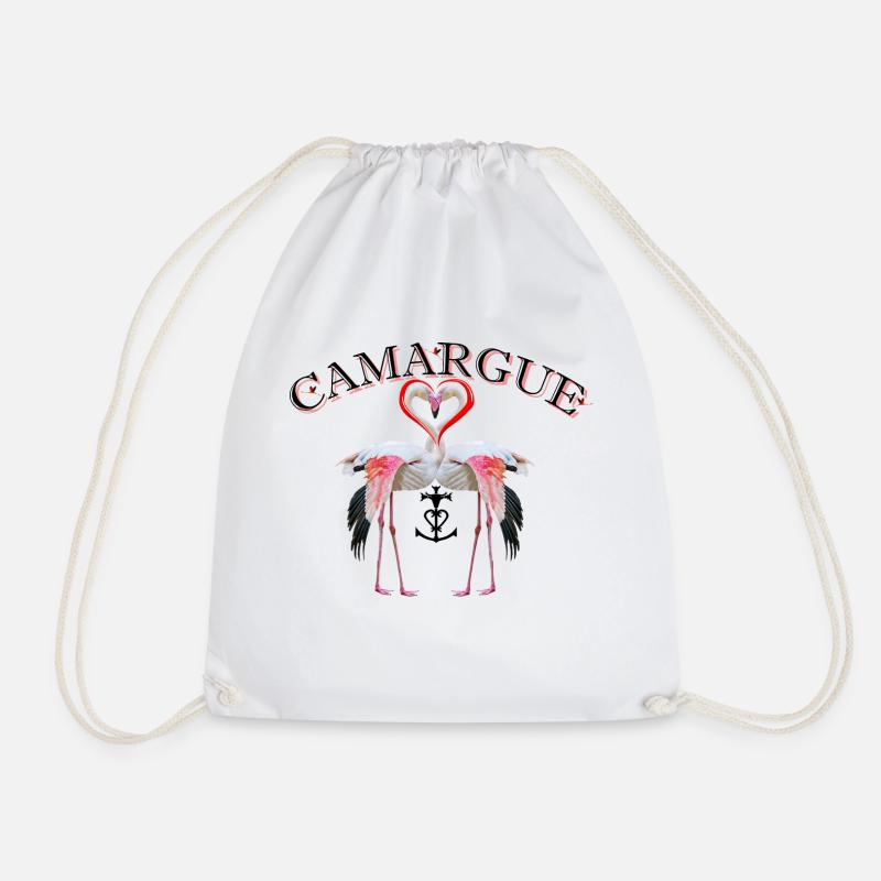 flamingo duo Camargue - Drawstring Bag - white