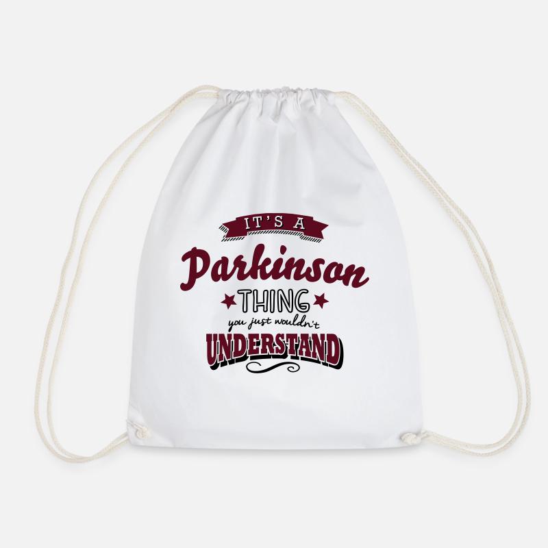 its a parkinson name surname thing - Drawstring Bag - white