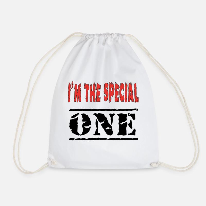 I'am the the special one - Drawstring Bag - white