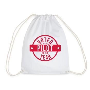 Pilot / Car / Plane / Driver / Pilote / Biker - Drawstring Bag - white - Front