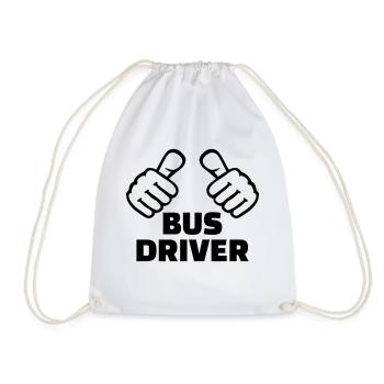Busfahrer - Turnbeutel - Weiß - Vorne